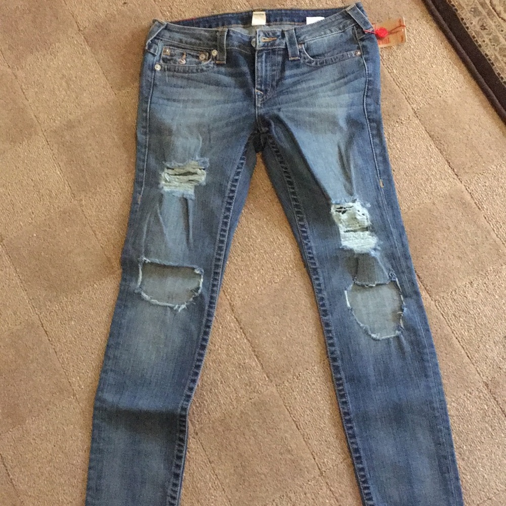 NWT True Religion Jeans ultra Distessed